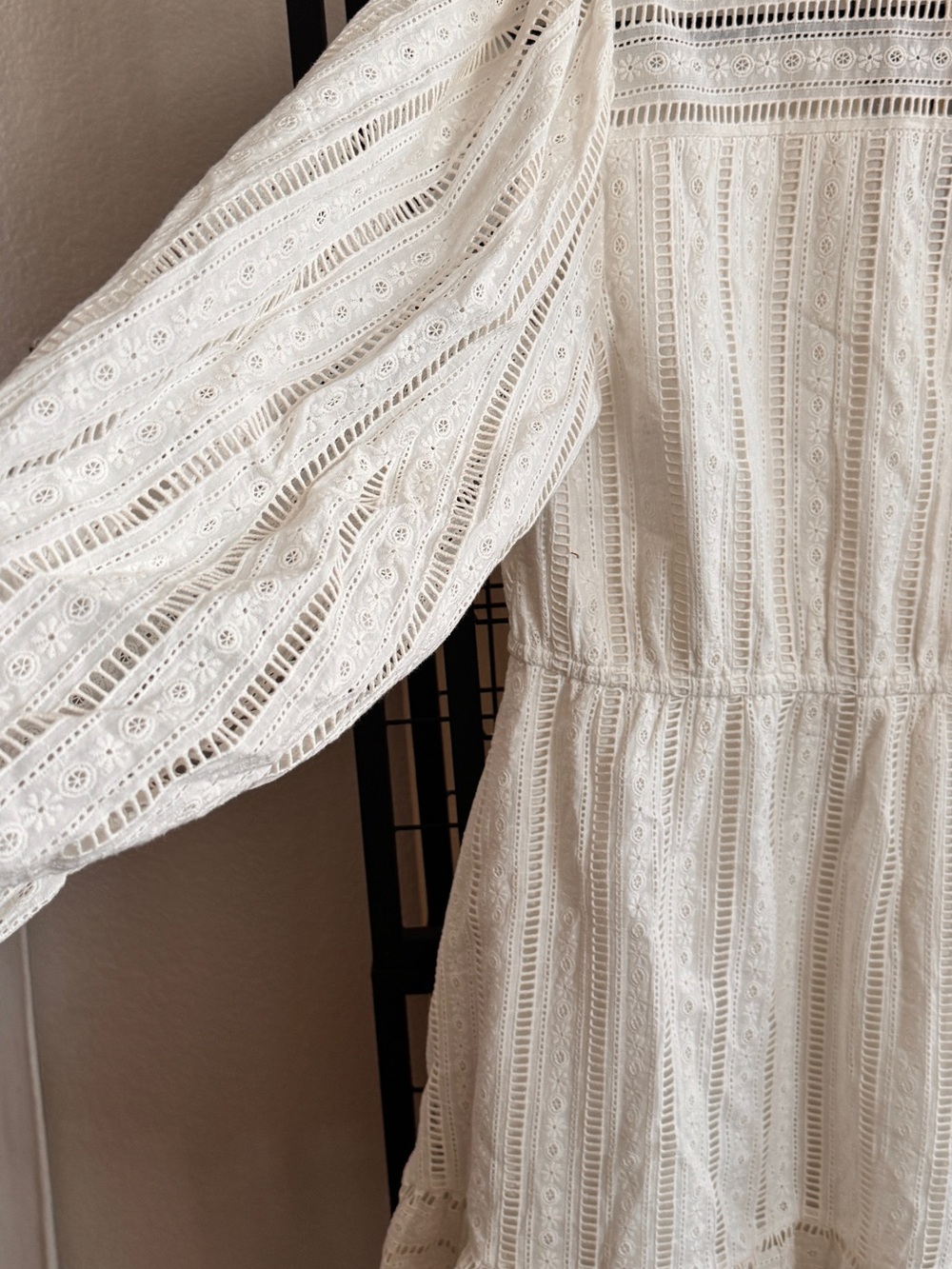 Anthropologie White Lace Eyelet Peasant Tunic - Picture 2 of 5